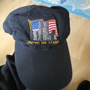Black Cap with Patriotic Embroidery